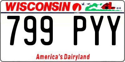 WI license plate 799PYY
