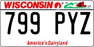 WI license plate 799PYZ