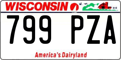 WI license plate 799PZA