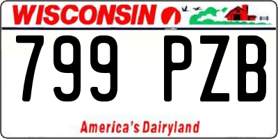 WI license plate 799PZB