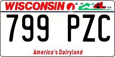 WI license plate 799PZC