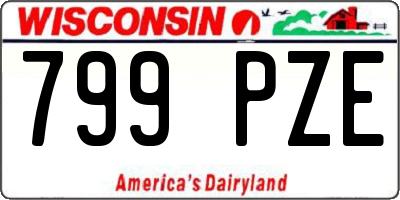 WI license plate 799PZE