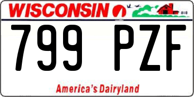 WI license plate 799PZF