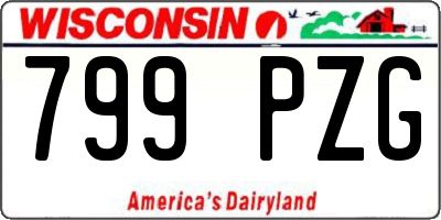 WI license plate 799PZG