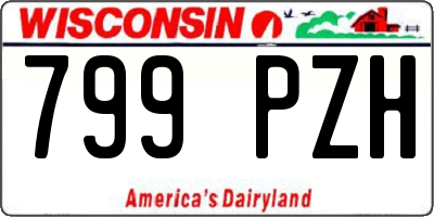 WI license plate 799PZH