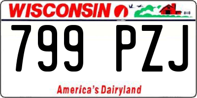 WI license plate 799PZJ