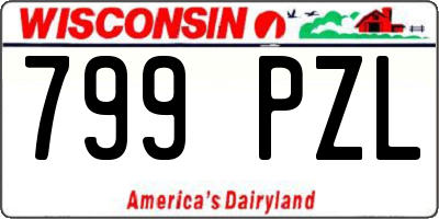 WI license plate 799PZL