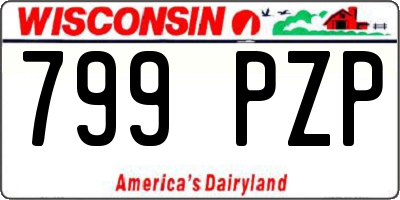 WI license plate 799PZP