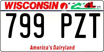 WI license plate 799PZT