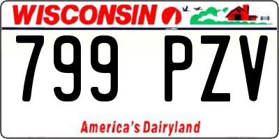 WI license plate 799PZV
