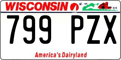 WI license plate 799PZX