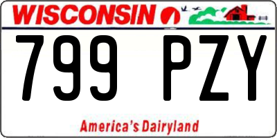 WI license plate 799PZY
