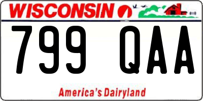WI license plate 799QAA