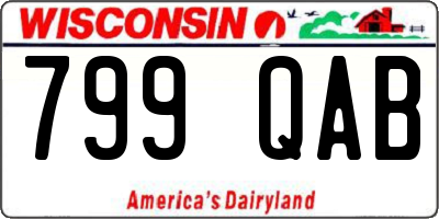 WI license plate 799QAB
