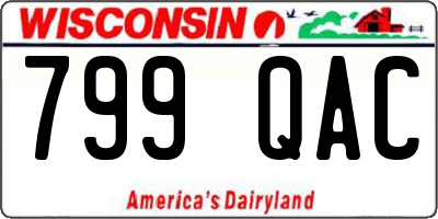 WI license plate 799QAC