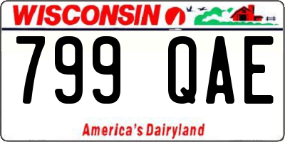 WI license plate 799QAE
