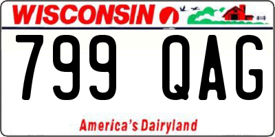 WI license plate 799QAG