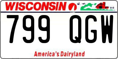 WI license plate 799QGW