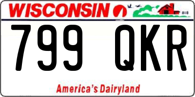 WI license plate 799QKR