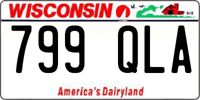 WI license plate 799QLA
