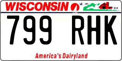 WI license plate 799RHK