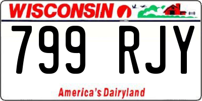 WI license plate 799RJY