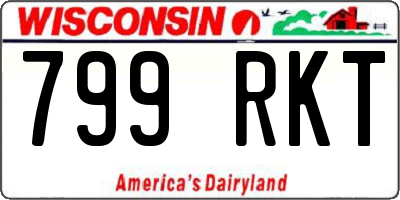 WI license plate 799RKT
