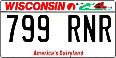 WI license plate 799RNR
