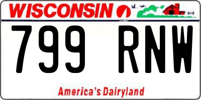 WI license plate 799RNW