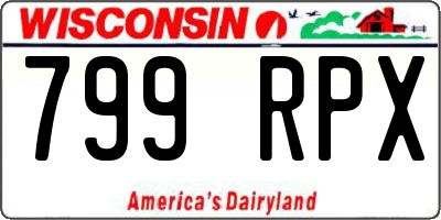 WI license plate 799RPX