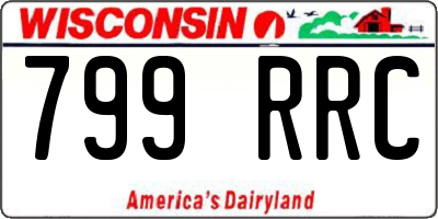 WI license plate 799RRC