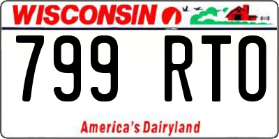 WI license plate 799RTO