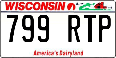 WI license plate 799RTP