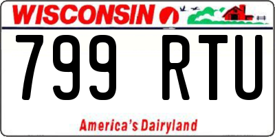 WI license plate 799RTU