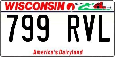 WI license plate 799RVL