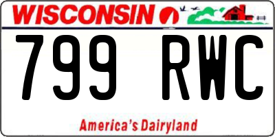 WI license plate 799RWC
