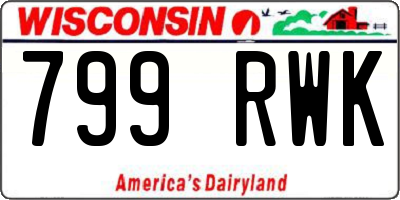 WI license plate 799RWK