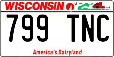 WI license plate 799TNC