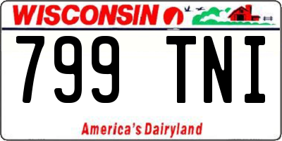WI license plate 799TNI
