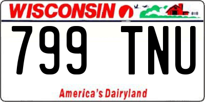 WI license plate 799TNU