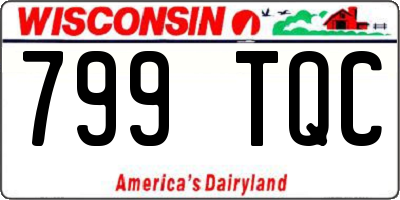 WI license plate 799TQC