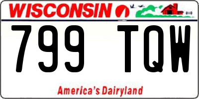 WI license plate 799TQW