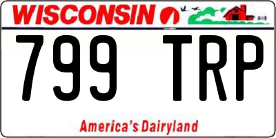 WI license plate 799TRP