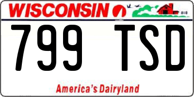WI license plate 799TSD