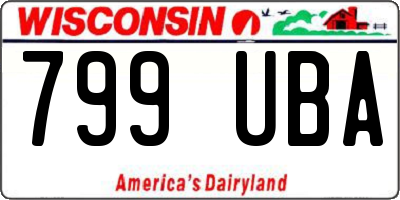 WI license plate 799UBA