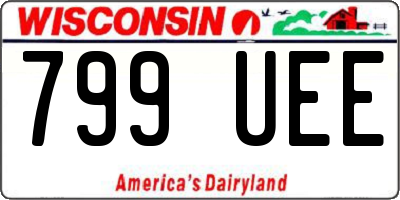 WI license plate 799UEE