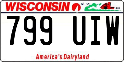 WI license plate 799UIW