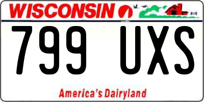 WI license plate 799UXS