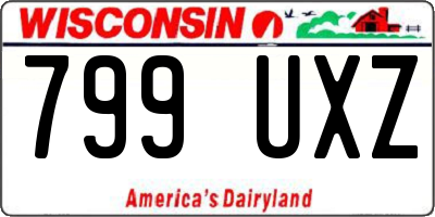 WI license plate 799UXZ
