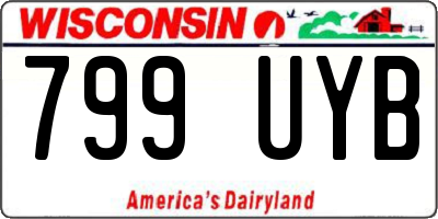WI license plate 799UYB